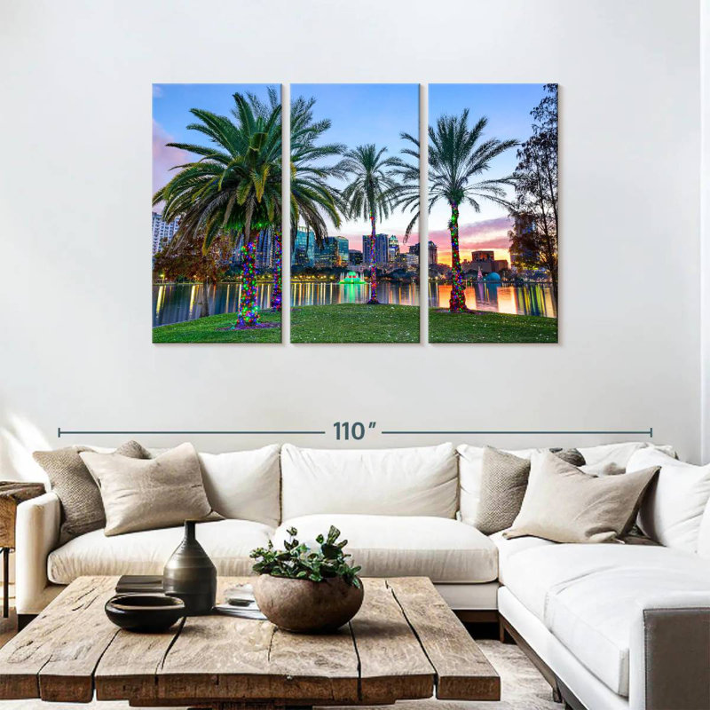 Paysage urbain de la Floride, H 48 po x l 74 po
