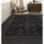 Tapis noir noué à la main de haute qualité
