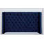 Base de lit rembourrée bleu marine avec oreilles capitonnées, moderne et élégante
