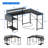 54" L Shaped Computer Desk Corner Office Desk with Power Outlets and Monitor Stand for Home Office