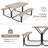Kutlay 4 - Person Metal Patio Dining Set with Rectangular Table-1175792638