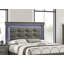 Mobilier de chambre à coucher gris capitonné-419976828