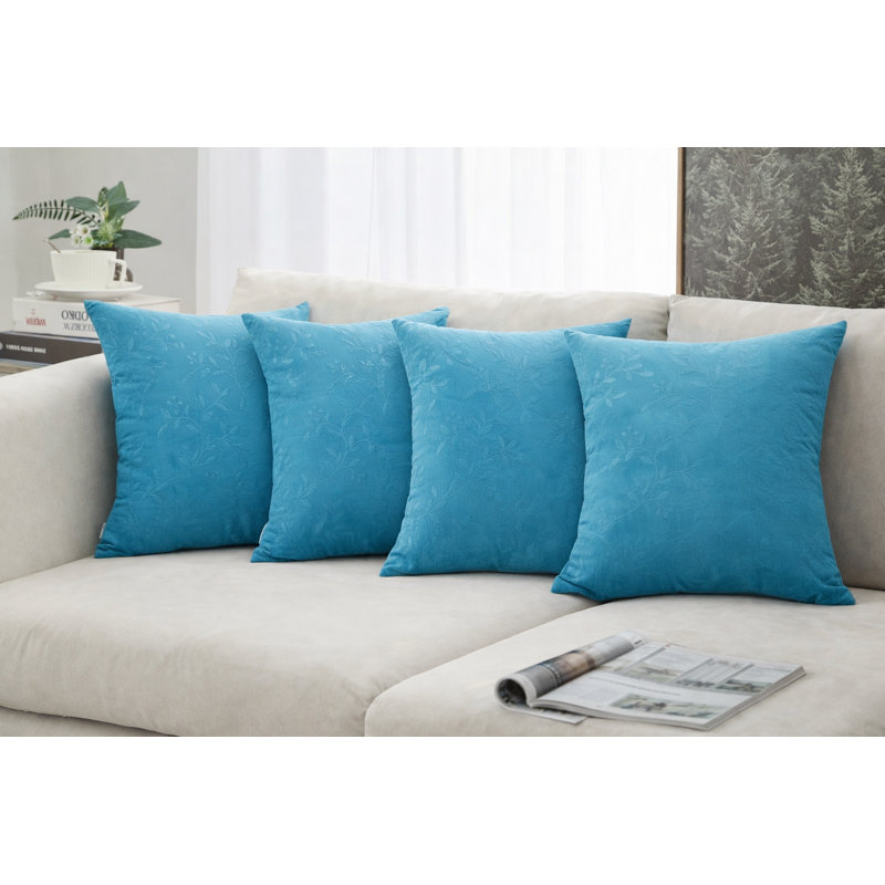 Housse de coussin carré en velours Franzella