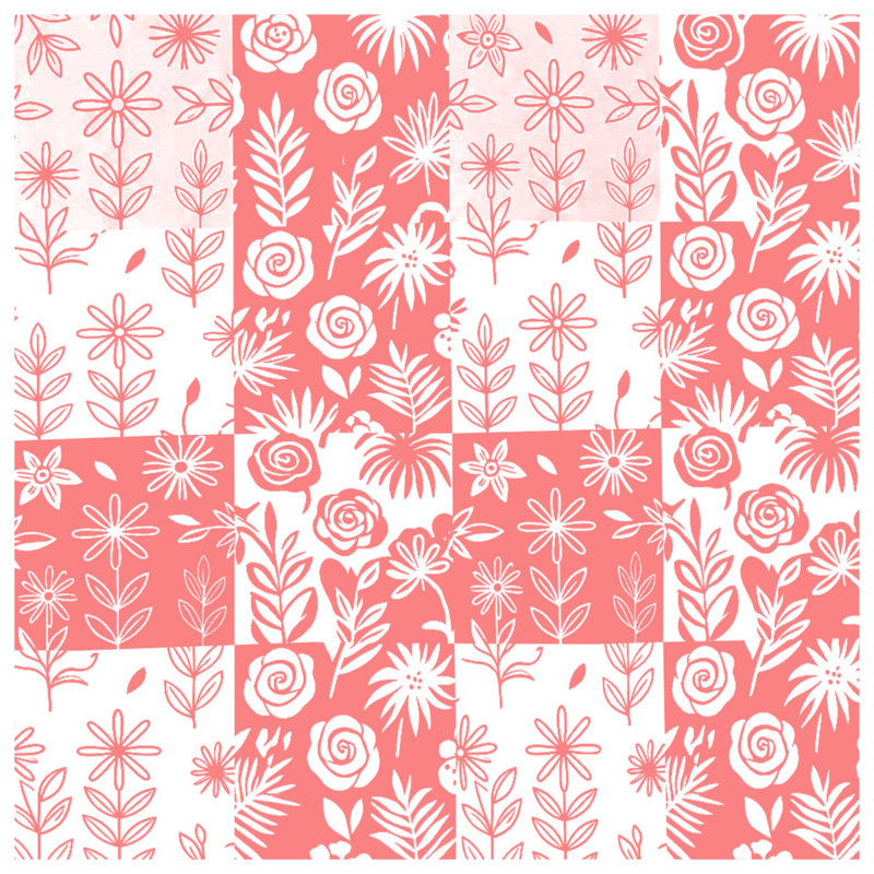 Tapis de bain Floral, L 24 po x L 17 po
