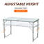Table de camping pliante portative en aluminium facile à nettoyer