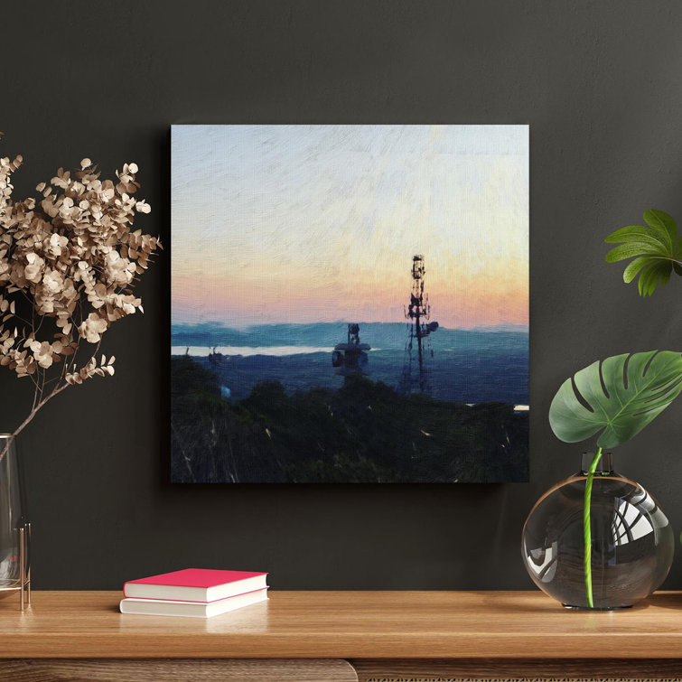 Loon Peak® Telecommunication Tower On Hill On Canvas Painting | Wayfair
