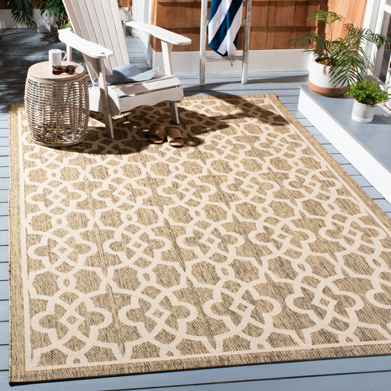 Herefordshire Performance Geometric Indoor/Outdoor Area Rug, Rectangle 6'7" x 9'6"
