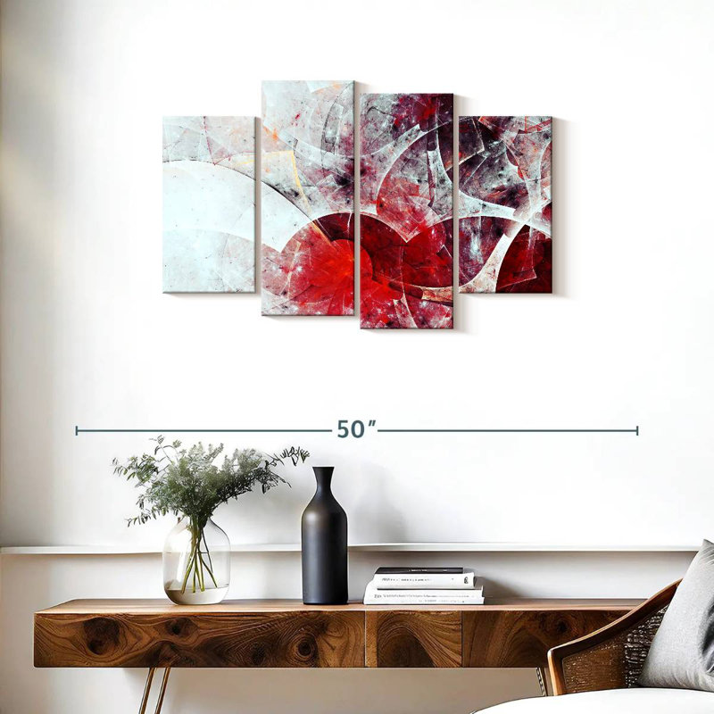 Avery Red Digital Abstract, 22" H x 36" W