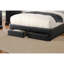 Ensemble de lit 1 pièce noir luxueux grand lit avec tiroirs de rangement FB Modern