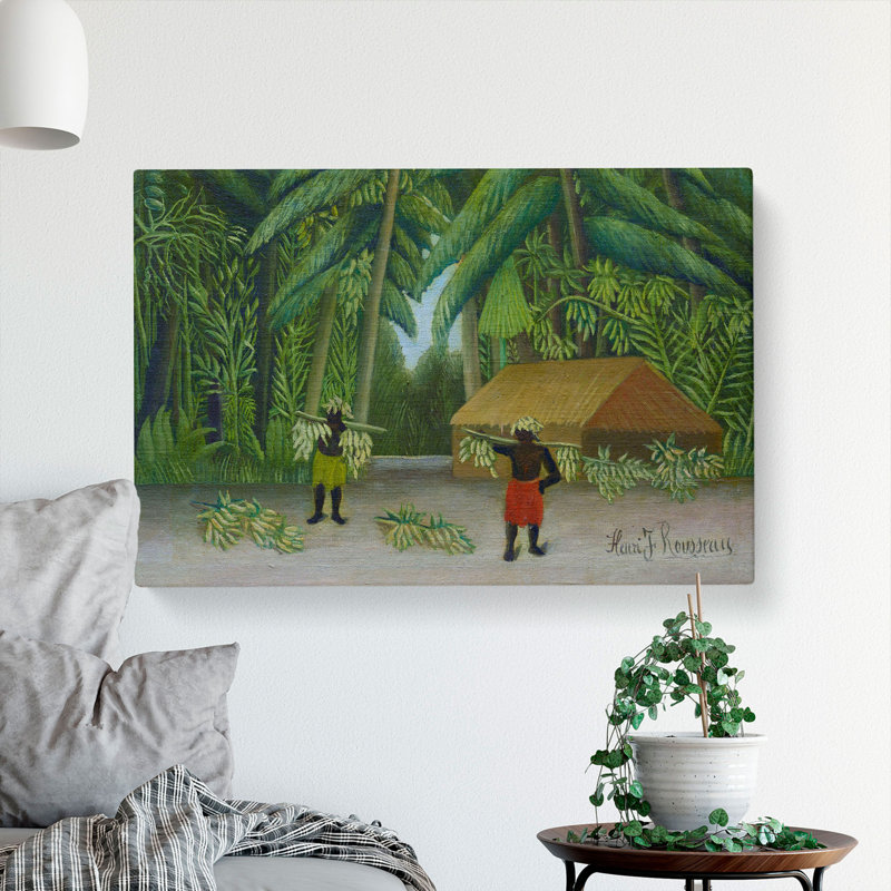 Banana Harvest by Henri Rousseau - Wrapped Canvas Painting, 35cm H x 50cm W x 3cm D