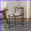 Table basse de salon moderne noyer brun à 2 niveaux, surface facile à nettoyer et amp; Rangement peu encombrant