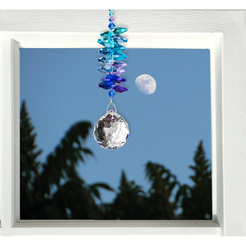 Boule de cristal cascade de glace, 4.5" H x 2" W x 2" D, Clair de lune