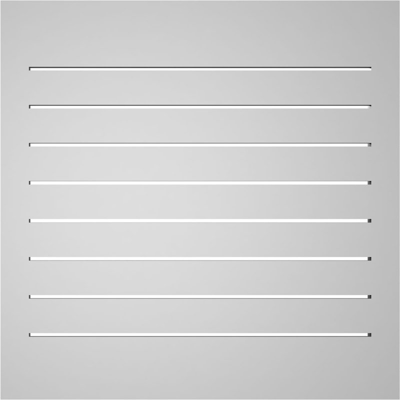 Évent à pignon fonctionnel en uréthane rectangulaire à fixation en surface, brun clair apprêté, H 28 po x l 28 po x P 1,5 po