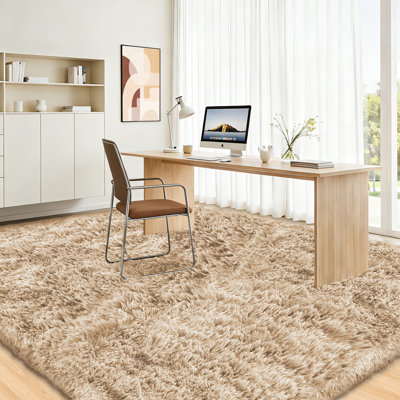 Tapis moelleux moelleux à poils longs moelleux, tapis moelleux et pelucheux pour le salon, la chambre de bébé, la salle de jeux