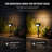 2-Piece Solar LED Outdoor Spotlight Set with Ground Stake & Wall Mount, Black