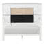 Contemporain 1pc très grand lit tête de lit à DEL décorative cannelée FB mobilier de chambre blanc antique-2024114565