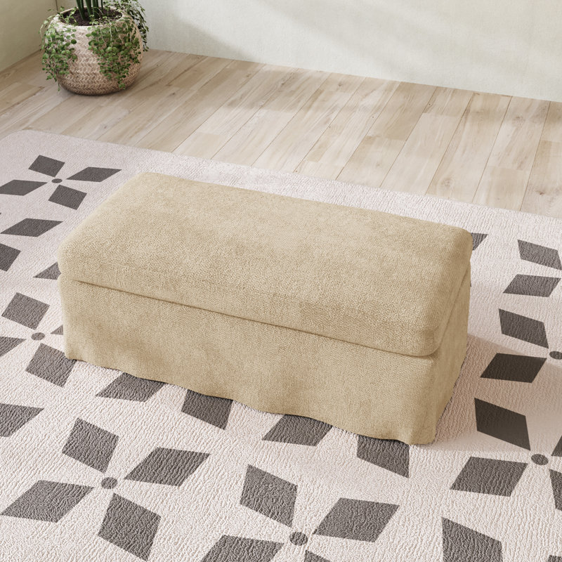 Banc repose-pieds rectangulaire l 43,7 po, Blé
