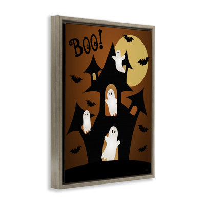 Cadre flottant Ghostly Haunted House, design par Natalie Carpentieri