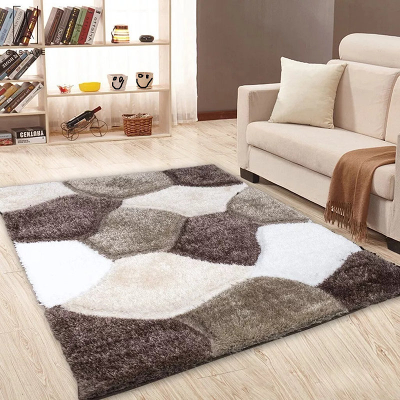 Geometric Shag Area Rug, Rectangle 160 x 230 cm