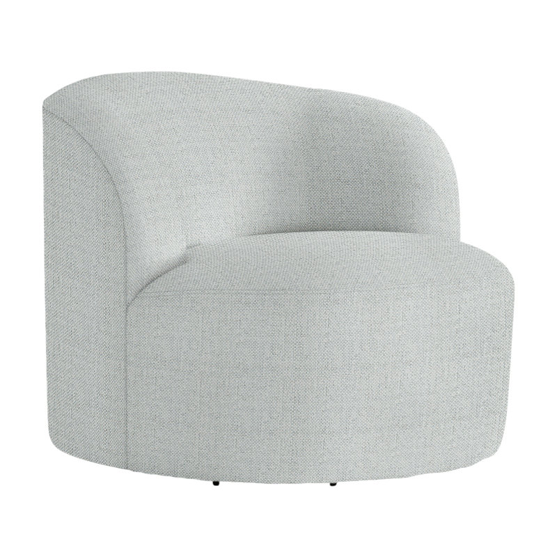 Mulia Outdoor Swivel Lounge Chair, Light Grey Linen 6032-010