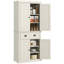Grand garde-manger autoportant avec tablettes réglables, tiroir et portes magnétiques pour un rangement efficace et une élégance campagnarde-1222471891