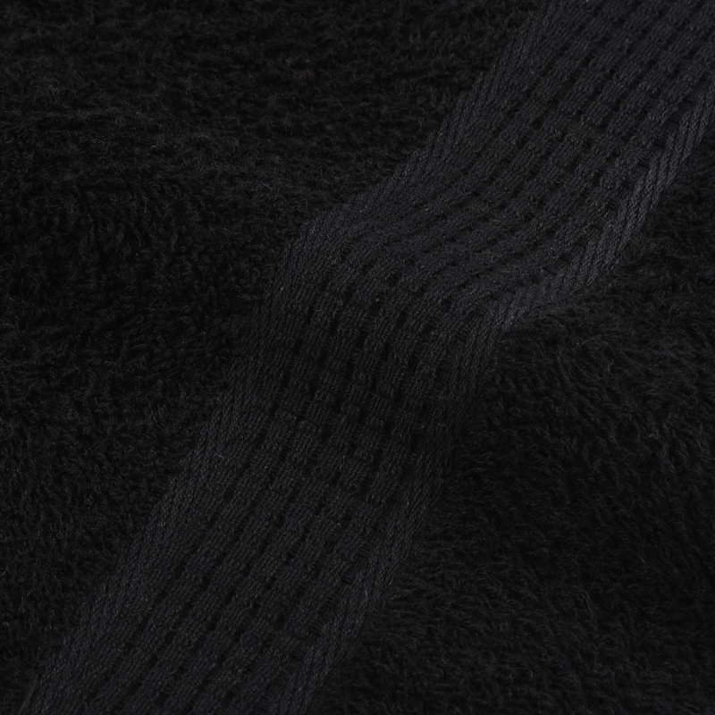 Towel Set 360 Gsm 100% Cotton, 12 Piece Towel Set, Black