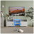 TV Stand For 32-60 Inch TV, Modern Television Table Center Media Console With Drawer And Led Lights, Matt Entertainment Center For Living Game Room Bedroom.