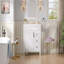 Meuble-lavabo de salle de bain avec lavabo en céramique, petit meuble-lavabo moderne, 2 tiroirs, tablette réglable-2117380419