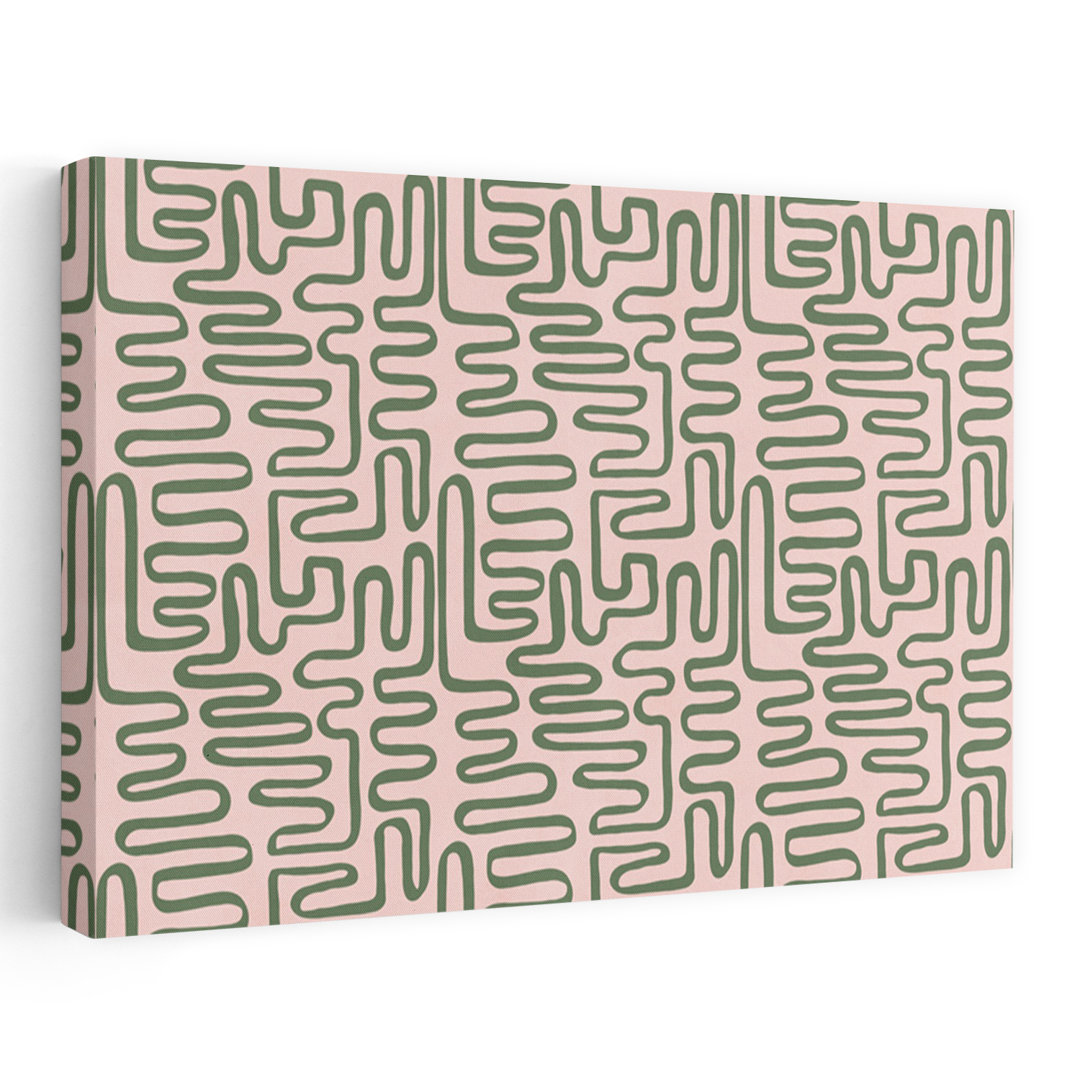 Organic Wavy Pattern Abstract Contemporary Geometric Wall Art Print
