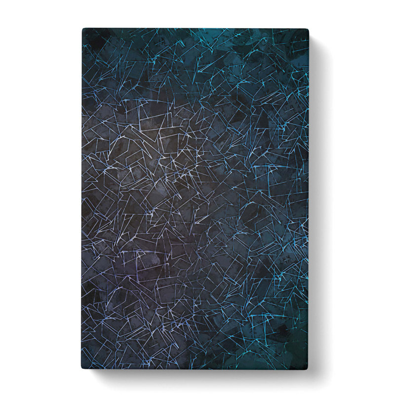 Geometric Blues In Abstract - Wrapped Canvas Print, 50cm H x 35cm W x 3cm D