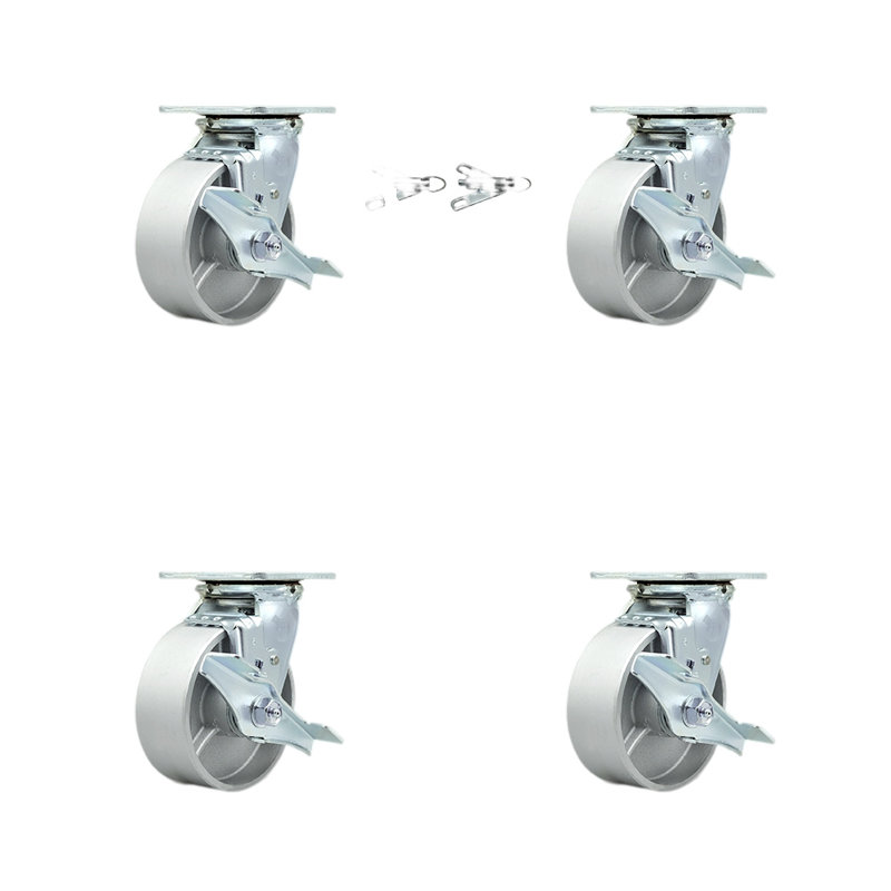 4 Piece Semi Steel Caster Set
