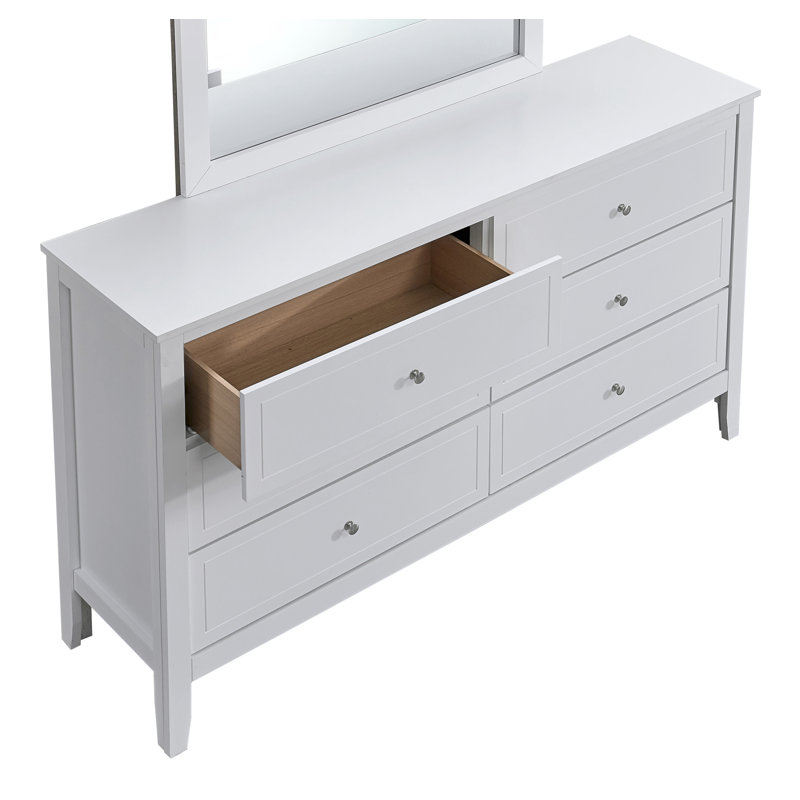 Daniel 6 Drawer Dresser -White, White