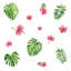 Décalcomanie murale fleur de hibiscus tropicale