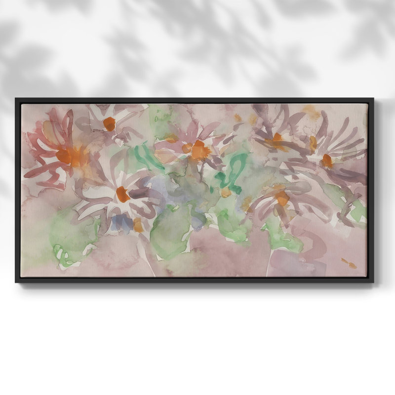 Art Arrangement I - Toile tendue avec châssis encadré - Prêt à être accroché, H 21 po x l 41 po, Noir
