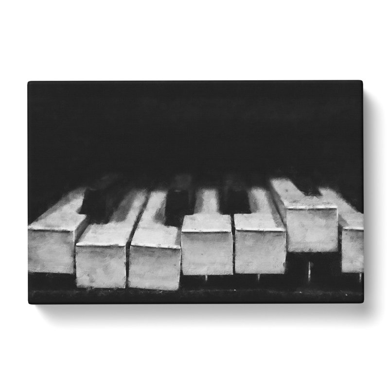 Broken Piano Keys Abstract Painting - Wrapped Canvas, 50cm H x 76cm W x 3cm D