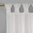 Rosette Floral Embellished Cuff Tab Top Solid Single Curtain Panel-1627952419-1627952417
