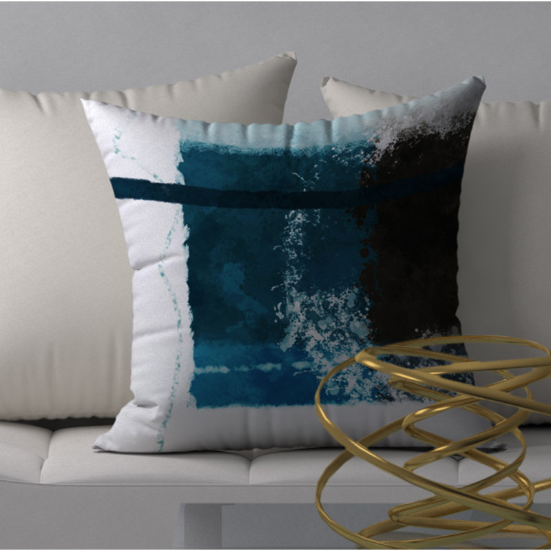 Abstract Throw Pillow, 20" H x 20" W