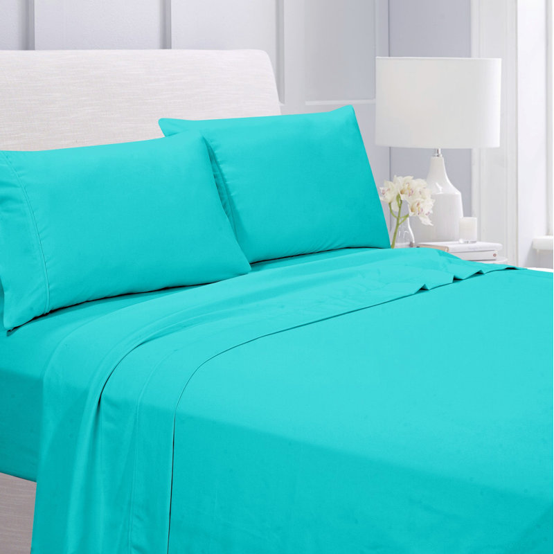  Ensemble de draps en microfibre ultra doux, Ensemble de draps pour grand lit + drap-housse + 2, Noir