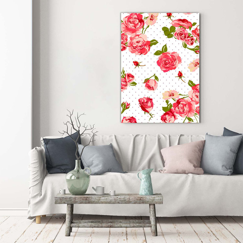Wild Roses - Wrapped Canvas Print