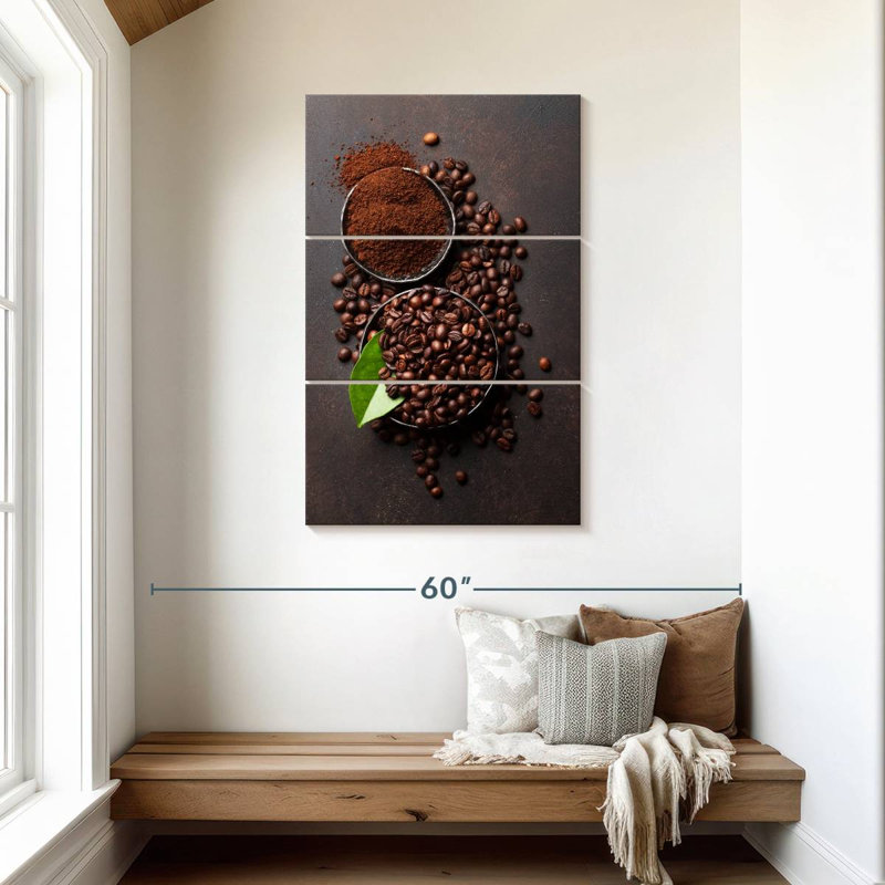 Yarlin Coffee Beans And Grounds, 45" H x 28" W