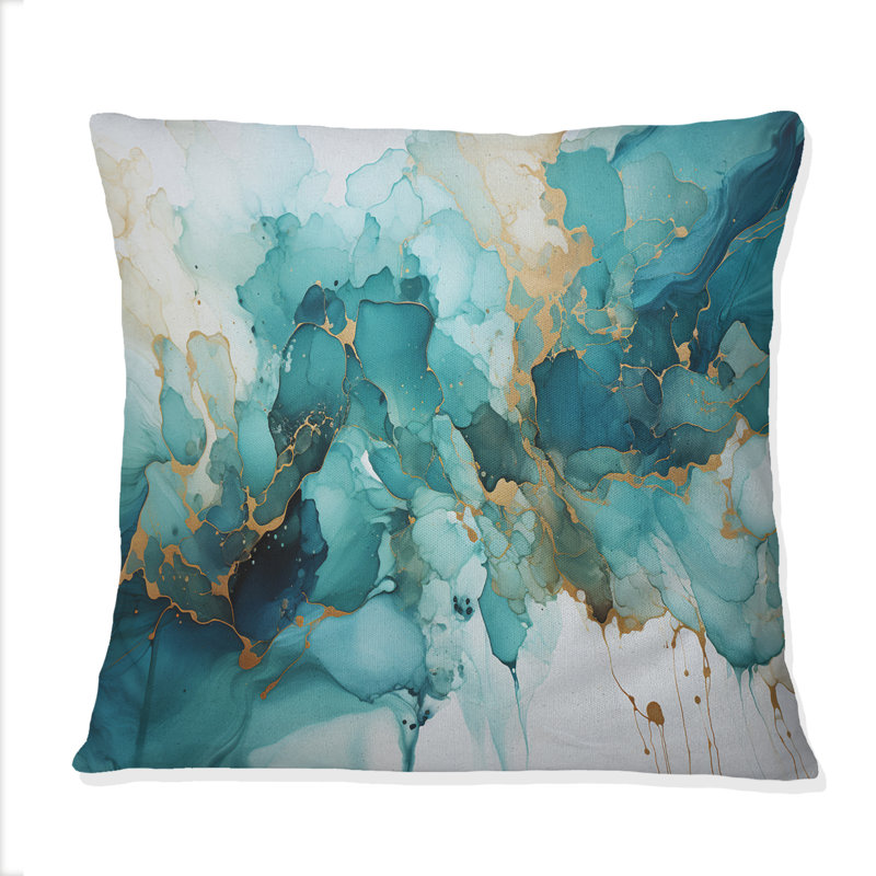 Coussin Teal Gold