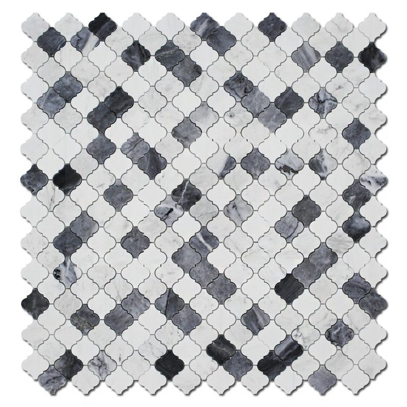 Arabesque 12" x 12" Marble Mosaic Wall Tile