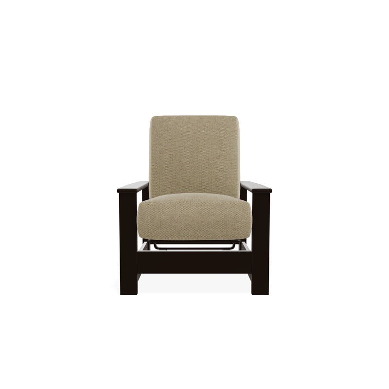 Leeward Marine Grade Polymer Deep Seating Cushion Arm Chair with Hidden Motion, Kona, Blend Sand Sunbrella®