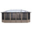 Gazebo Penguin Florence Solarium 12 Pi x 18 Pi Toit De Polycarbonate En Sable-90546242-17534884