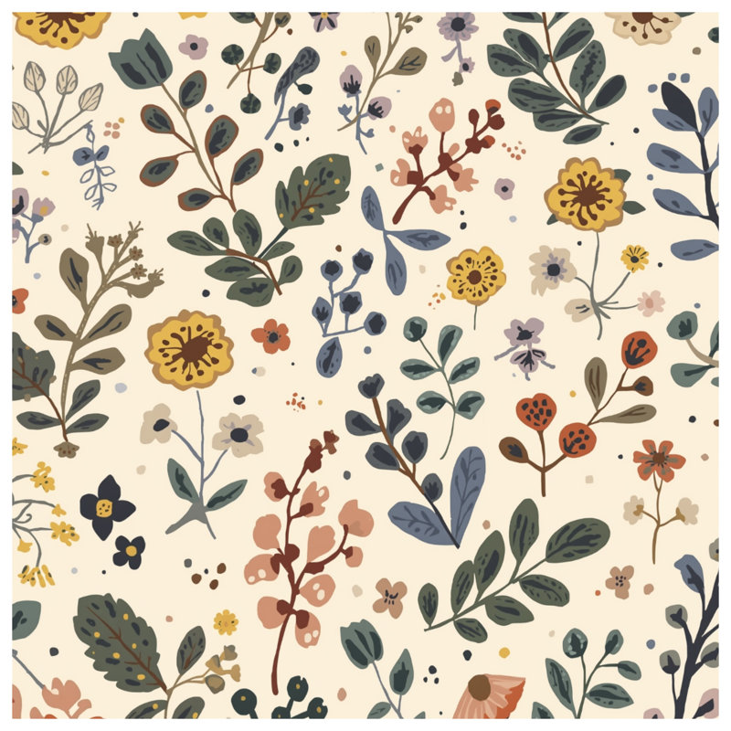 Housses de couette Botanical Floral Illustration, Très grand lit