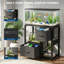 Meuble industriel pour aquarium de 40 à 50 gallons (151 à 189 litres), 94 cm de largeur, avec station d'alimentation et 2 tiroirs-1771856860