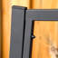 Banc de jardin 50 po en métal, banc d'extérieur noir pour 2 personnes