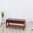 Quality Entryway Shoe Bench In Cherry Finish Solid Wood And Ample Storage - 35.5" X 13" 18" Practical With Useful Strong Construction For-127628836