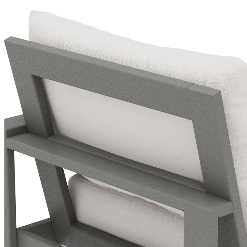 Méridienne d'extérieur POLYWOOD, Microfibre Natural Linen Revolution®, Gris ardoise