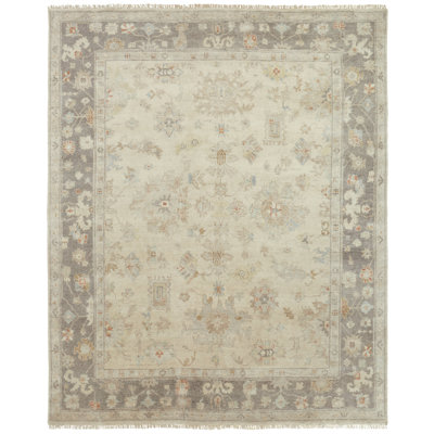 Premo Wool Oriental Area Rug in Ivory